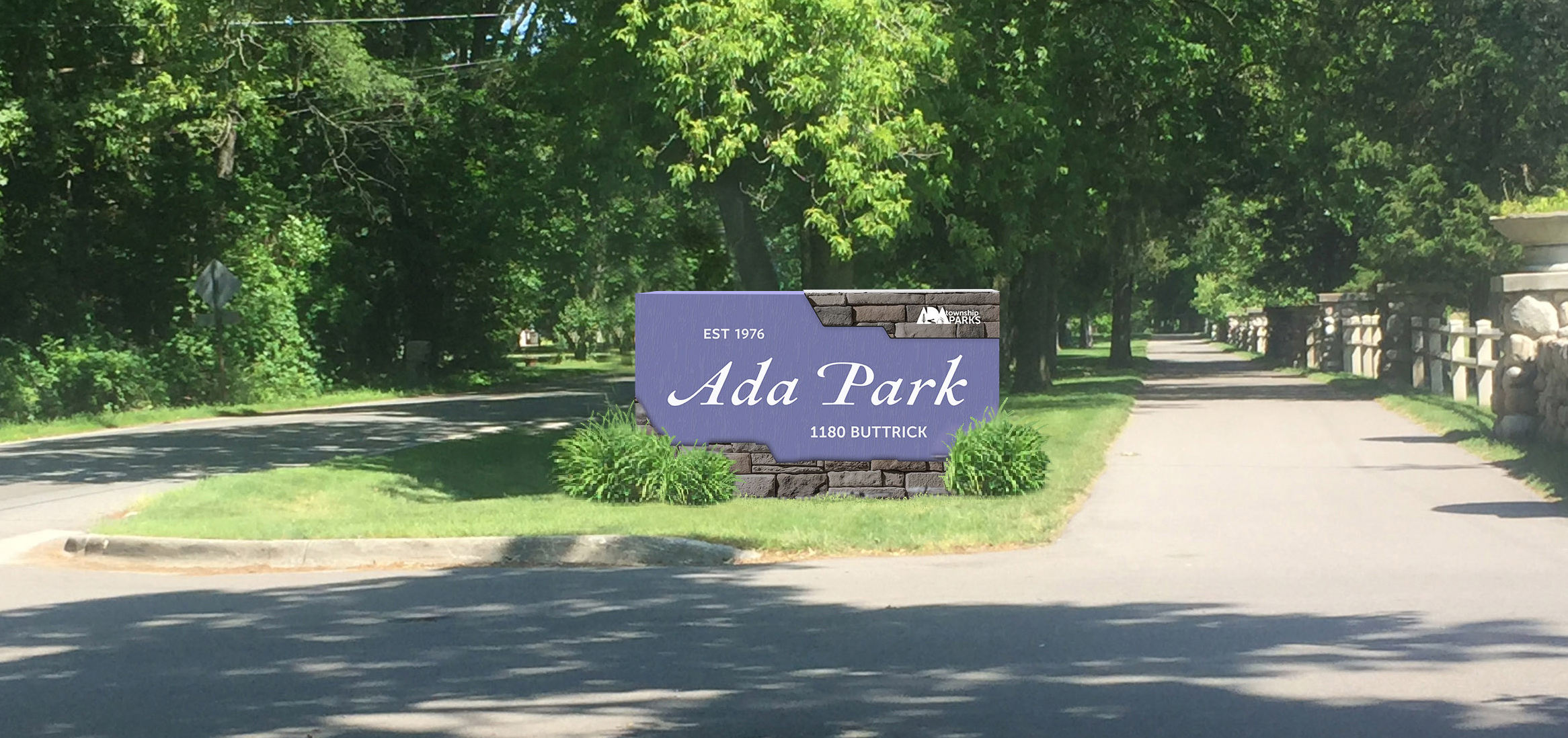 park entry sign