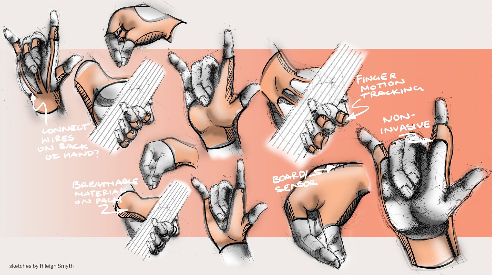 glove concept sketches